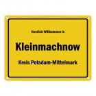 Herzlich willkommen in Kleinmachnow, Kreis Potsdam-Mittelmark Metallschild