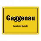 Ortsschild Gaggenau, Landkreis Rastatt Metallschild