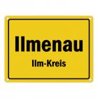 Ortsschild Ilmenau, Thüringen, Ilm-Kreis Metallschild