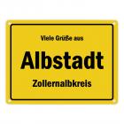 Viele Grüße aus Albstadt (Württemberg), Zollernalbkreis Metallschild