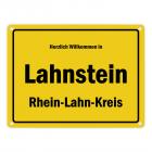 Herzlich willkommen in Lahnstein, Rhein-Lahn-Kreis Metallschild