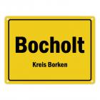 Ortsschild Bocholt, Kreis Borken Metallschild