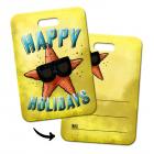 Seestern Gepäckanhänger mit Spruch: Happy Holidays