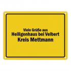 Viele Grüße aus Heiligenhaus bei Velbert, Kreis Mettmann Metallschild