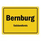 Ortsschild Bernburg (Saale), Salzlandkreis Metallschild