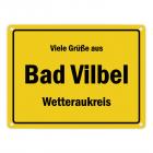 Viele Grüße aus Bad Vilbel, Wetteraukreis Metallschild