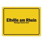 Ortsschild Eltville am Rhein, Rheingau-Taunus-Kreis Metallschild