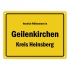 Herzlich willkommen in Geilenkirchen, Kreis Heinsberg Metallschild