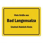 Viele Grüße aus Bad Langensalza, Unstrut-Hainich-Kreis Metallschild