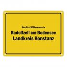 Herzlich willkommen in Radolfzell am Bodensee, Landkreis Konstanz Metallschild