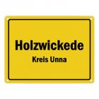 Ortsschild Holzwickede, Kreis Unna Metallschild