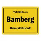 Viele Grüße aus Bamberg, Universitätsstadt Metallschild