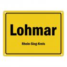 Ortsschild Lohmar, Rheinland, Rhein-Sieg-Kreis Metallschild
