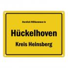 Herzlich willkommen in Hückelhoven, Kreis Heinsberg Metallschild