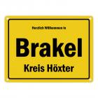 Herzlich willkommen in Brakel, Westfalen, Kreis Höxter Metallschild