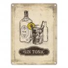 Das Gin Tonic Blechschild in 15x20 cm