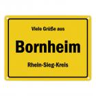 Viele Grüße aus Bornheim, Rheinland, Rhein-Sieg-Kreis Metallschild