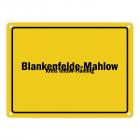 Ortsschild Blankenfelde-Mahlow, Kreis Teltow-Fläming Metallschild