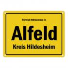 Herzlich willkommen in Alfeld (Leine), Kreis Hildesheim Metallschild