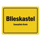 Ortsschild Blieskastel, Saarpfalz-Kreis Metallschild