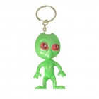 Alien Stressball mit Schlüsselanhänger in grün 