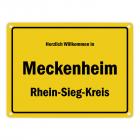 Herzlich willkommen in Meckenheim, Rheinland, Rhein-Sieg-Kreis Metallschild