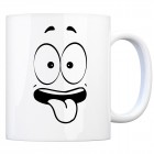 Tassengesichter Kaffeebecher mit freches Gesicht Motiv