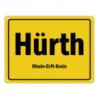 Ortsschild Hürth, Rheinland, Rhein-Erft-Kreis Metallschild