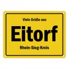 Viele Grüße aus Eitorf, Rhein-Sieg-Kreis Metallschild