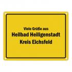 Viele Grüße aus Heilbad Heiligenstadt, Kreis Eichsfeld Metallschild