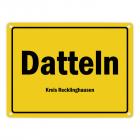 Ortsschild Datteln, Kreis Recklinghausen Metallschild