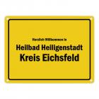Herzlich willkommen in Heilbad Heiligenstadt, Kreis Eichsfeld Metallschild