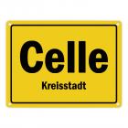 Ortsschild Celle, Kreisstadt Metallschild