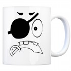 Tassengesichter Kaffeebecher mit Pirat Motiv