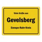 Viele Grüße aus Gevelsberg, Ennepe-Ruhr-Kreis Metallschild