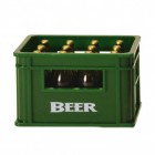Bierkiste Flaschenöffner mit Magnet in grün