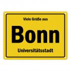 Viele Grüße aus Bonn, Universitätsstadt Metallschild