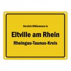 Herzlich willkommen in Eltville am Rhein, Rheingau-Taunus-Kreis Metallschild