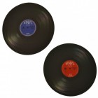 48 x Deko Schallplatten Untersetzer - Glasuntersetzer im Retro Vinyl Schallplatten Design aus Pappe