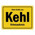 Viele Grüße aus Kehl (Rhein), Ortenaukreis Metallschild