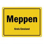 Ortsschild Meppen, Kreis Emsland Metallschild
