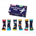 One Small Step Weltall Oddsocks Socken in 27-30 im 6er Set 