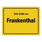 Viele Grüße aus Frankenthal (Pfalz), gelöscht Metallschild