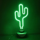 Kaktus Dekolampe mit Neon-Licht