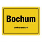 Ortsschild Bochum, Universitätsstadt Metallschild