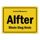 Herzlich willkommen in Alfter, Rhein-Sieg-Kreis Metallschild