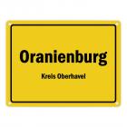 Ortsschild Oranienburg, Kreis Oberhavel Metallschild