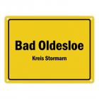 Ortsschild Bad Oldesloe, Kreis Stormarn Metallschild