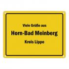 Viele Grüße aus Horn-Bad Meinberg, Kreis Lippe Metallschild