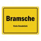 Ortsschild Bramsche, Hase, Kreis Osnabrück Metallschild